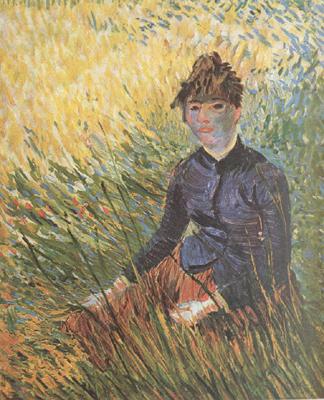 Vincent Van Gogh Woman sitting in the Grass (nn04) Sweden oil painting art